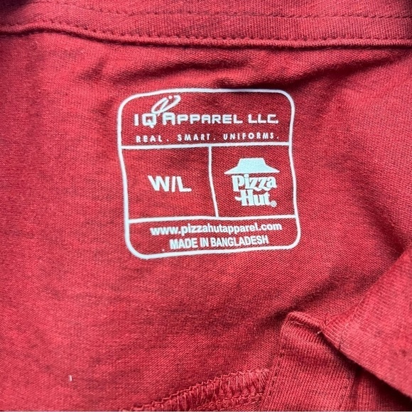 Pizza Hut Managers Short Sleeve Knit Red Polo NIB Women’s large - Picture 5 of 9